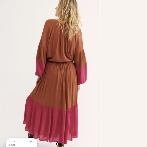 Free People Never Forget Colorblock Maxi Dress S - Picture 4 of 17